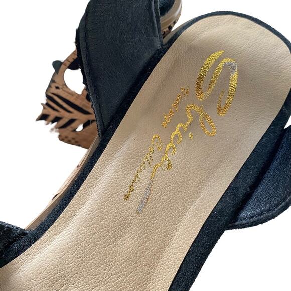 Sbicca Staycation Black Suede Ankle Lace Up Platform Wedge Sandal size 10 - Picture 11 of 11